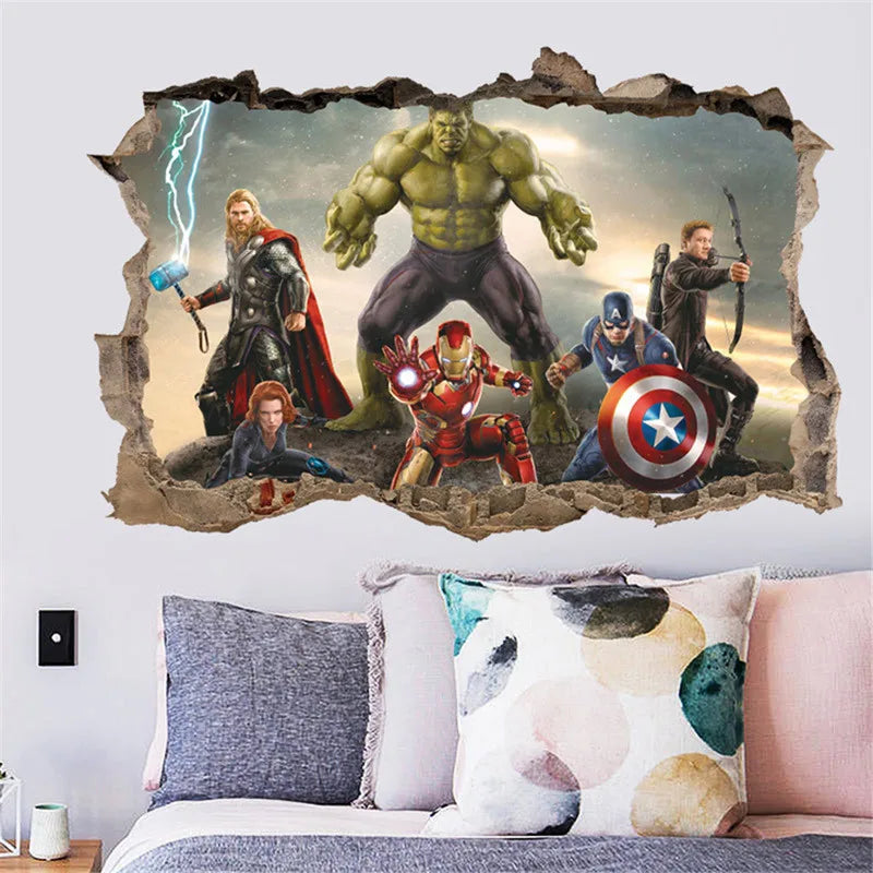 Avengers, Spider-Man and Hulk Wall Stickers For Kids