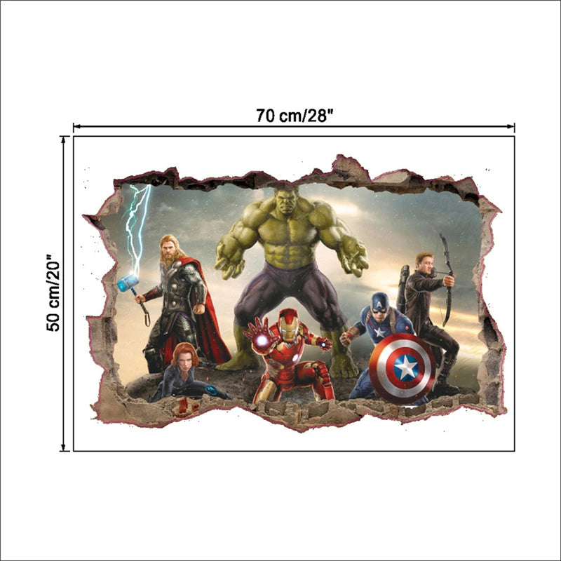 Avengers, Spider-Man and Hulk Wall Stickers For Kids