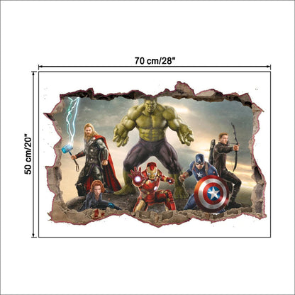 Avengers, Spider-Man and Hulk Wall Stickers For Kids